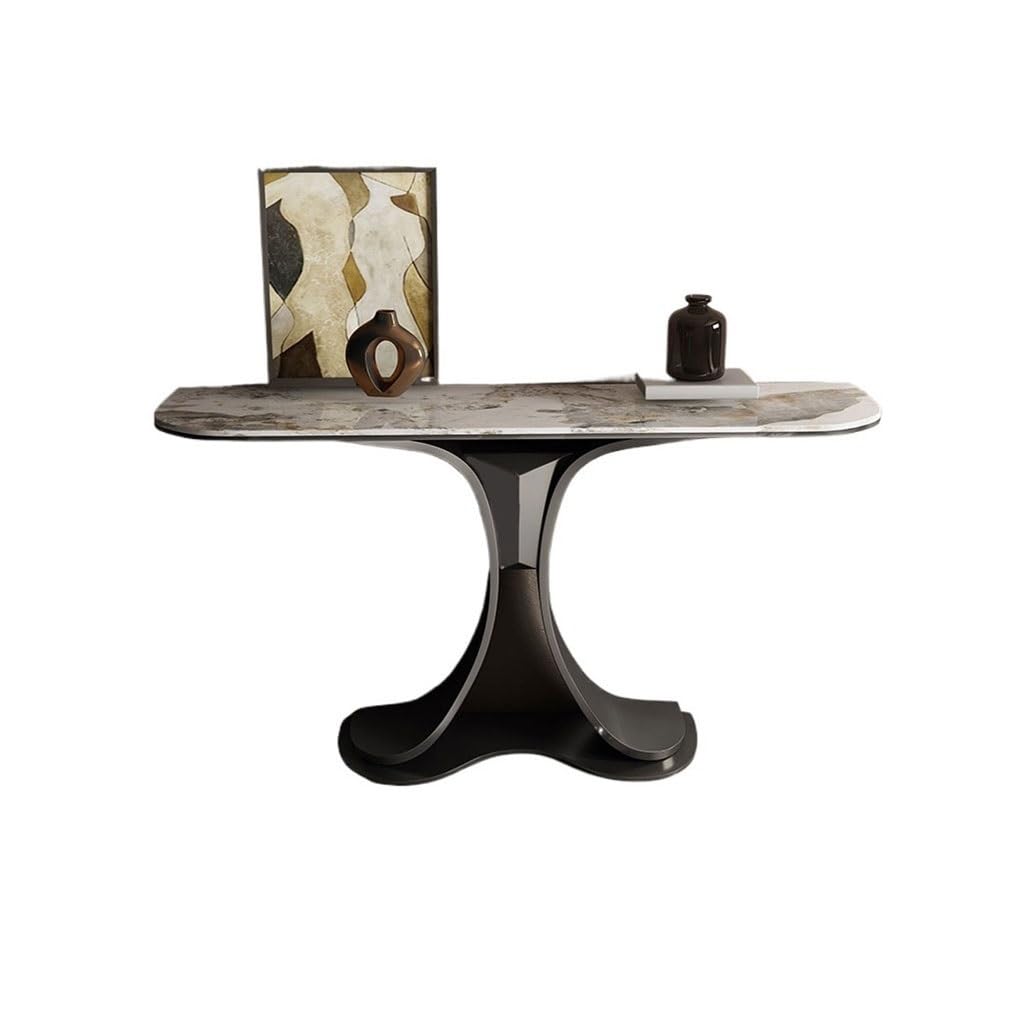 ENGENDER Console Tables Creative Stainless Steel Entry Entrance Table, Fashionable High-end Slate Corridor(A)