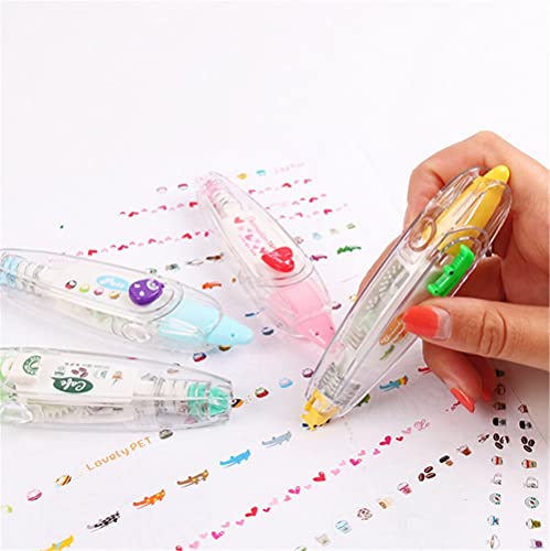 Image of DPISZONE Decorative Lace Pen Cute Novelty Decorative Correction Tape Correction Fluid School & Office Supply Scrapbooking Supplies, Decorative Edging Tape, Correction Tape for Journal Supplies Scrapbook, Crafts and Arts Projects (5)