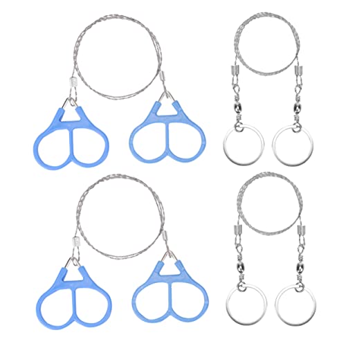 BESPORTBLE 4pcs Portable Survival Wire Saws Lightweight Chainsaw Tools for Emergency Outdoor Gear Compact Cutting for Camping Hiking and Survival Activities