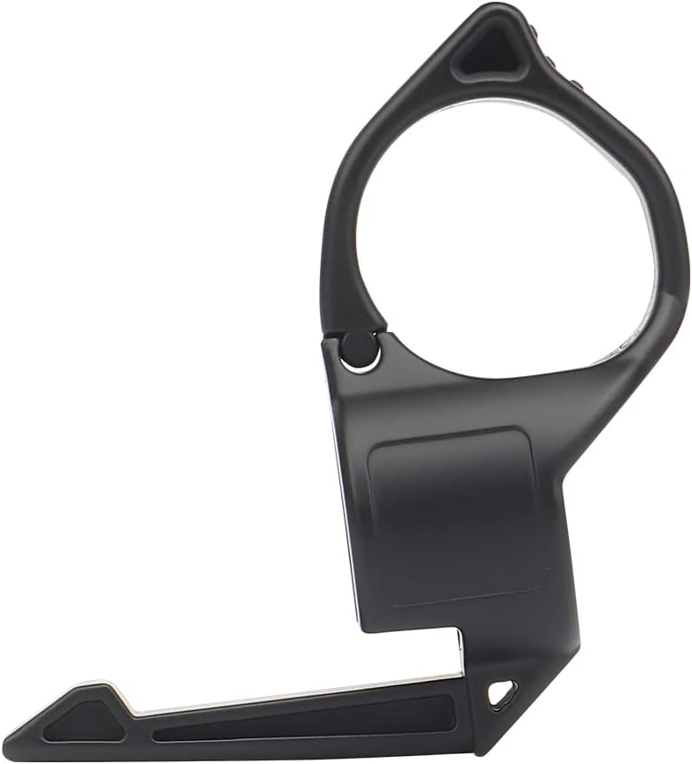 Flashlight Ring, 1'' Tatcical Adapter Ring with Pocket Clip Finger Release for SureFire Black