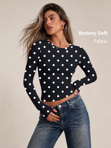 Image of Trendy Queen Womens Long Sleeve T Shirts Fall Fashion Basic Y2K Tops 2026