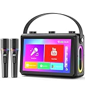 Karaoke Machine for Adults, Built-in 10.1" HD Lyrics Screen, Supports WiFi Bluetooth HDMI USB and TF, Portable Karaoke Player with 2 Wireless Microphones for Home Party Family Gathering