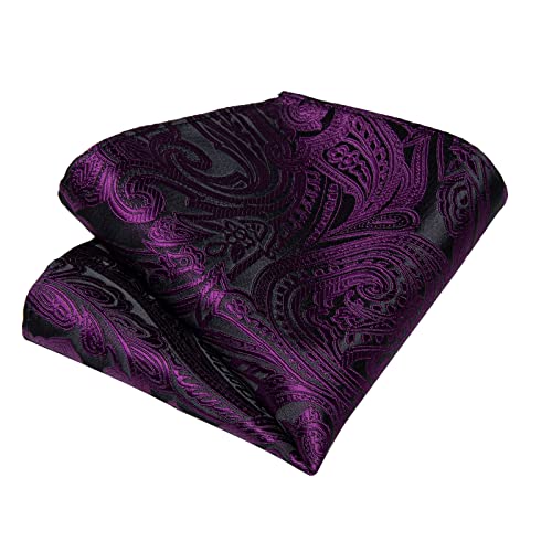 Image of DiBanGu Mens Silk Self Bow Tie Set 4PCS for Tuxedo Wedding
