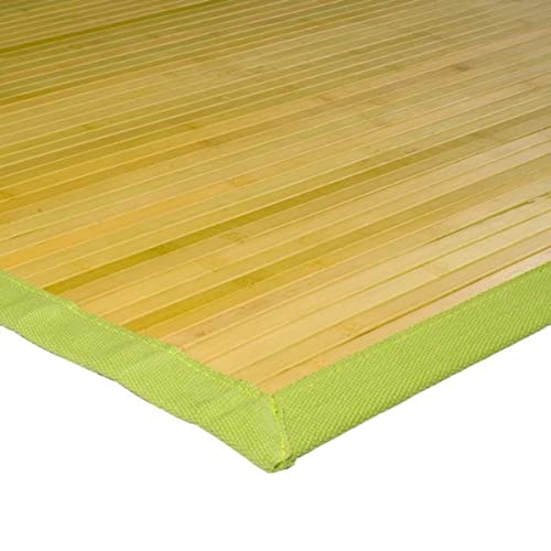 Monbeautapis 128226 Solo Alfombra bambú Verde 180 x 120 cm