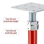 House Floor Jacks 11-16" Screw Jacks Post, 6613LBS Foundation Jacks - Image 5