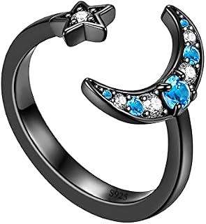 Zirconia Moon Star Earrings Earth Planet Earrings Necklace White Gold Over 925 Sterling Silver Moon Space Galaxy Dangle Earrings Celestial Jewellery Gift for Women Girls Her Birthday Christmas Day Gift