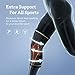 Sable Knee Brace Support Compression Sleeves for Men and Women, 1 Pair FDA Registered Wraps Pads for Arthritis, ACL, Running, Pain Relief, Injury Recovery, Basketball and More Sports