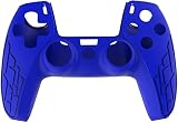 PSS PS5 Controller Silicone Cover Case Protective Non-Slip Skin Anti-Slip Soft Silicone Rubber Accessories Set for Play/Station 5 Controller with Thumb Grip x 2 (Blue)
