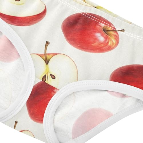 Fancy Toddler Underwear Floral 2t Cotton Panties Little Girl Watercolor Slices Red Apples Underpants Briefs4