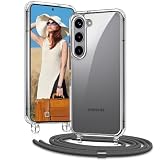 Vaykwo Handykette für Samsung Galaxy S26 6,3 Zoll Hülle mit Band - Necklace Handyhülle - Transparente Case zum Umhängen mit Kameraschutz und Bildschirmschutz - Grau