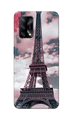 Image of Lovers Famous Place Eiffel Tower in Paris Hard Back Case Cover for Oppo F19 / Oppo A74 4G Back Cover -(J5) VNS2227