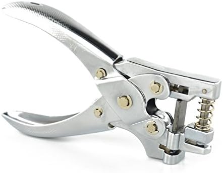 SAMYO Hand Held 2-in-1 Hand ID Card Slot Hole & Round Hole Punch Metal Puncher Plier Punching Tool for ID Card Badge PVC Photo Tag