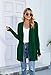 SUEANI Womens Casual Lightweight Long Sleeve Cardigan Soft Drape Open Front Fall Dusters(Medium, Dark Green)