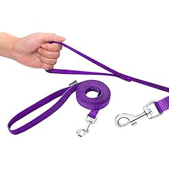 Alternative view of AMAGOOD 6 FT Puppy/Dog Leashes, Strong Traditional Style Leash with Easy to Use Collar Hook,Dog Lead Great for Small and Medium and Large Dog (5/8in x 6 ft, Purple)