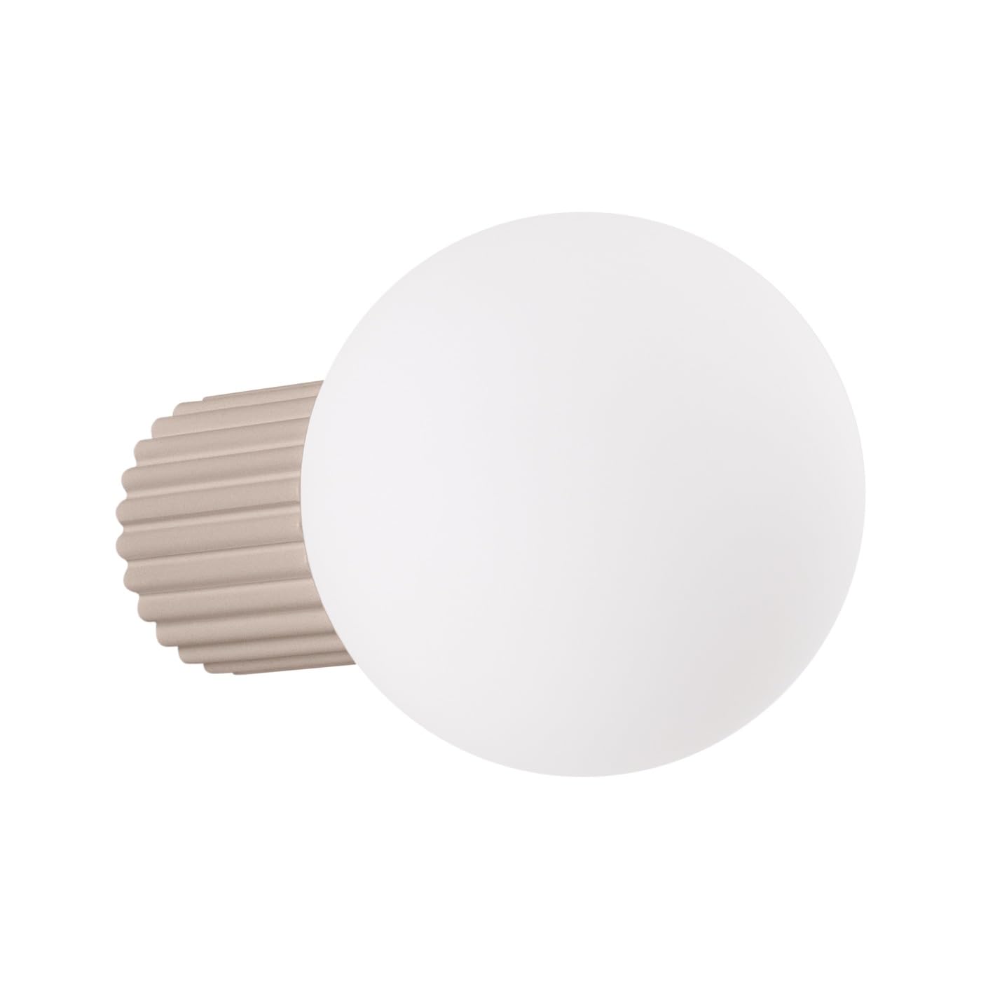SOLLUX lighting Wall Lights LED - Indoor Wall Lamp - Bedroom Living Room Hall - Decorative - Aluminium and Glass - 1-Light - LED Bulb - Taupe Halo