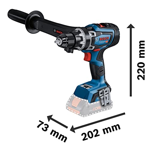 Bosch Professional 18V System perceuse-visseuse sans-fil BITURBO GSR 18V-150 C (couple max. 150 Nm, régime à vide 2 200 tr/min, avec poignée aux., 2 x ProCORE 8,0Ah, chargeur GAL 1880 CV, L-BOXX)