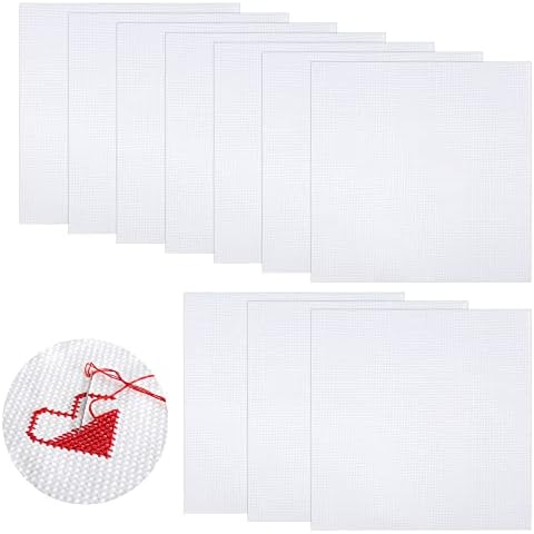 Iyowei 10Pcs Tela Aida para Punto de Cruz Cover