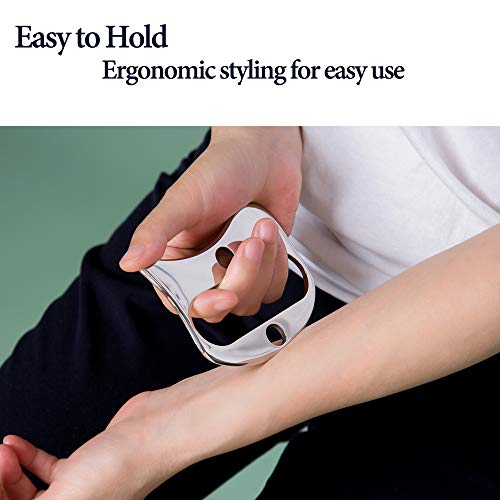 Guasha Massage Tools,Medical Grade Stainless Steel Scraping Tool for Soft Tissue Scraping Massage Tool, Physical Therapy Stuff,Used for Back, Legs, Arms,Neck,Shoulder .(A)