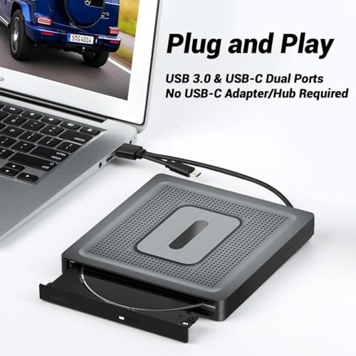 Unidad externa de DVD y CD USB para laptop portátil miniatura 2