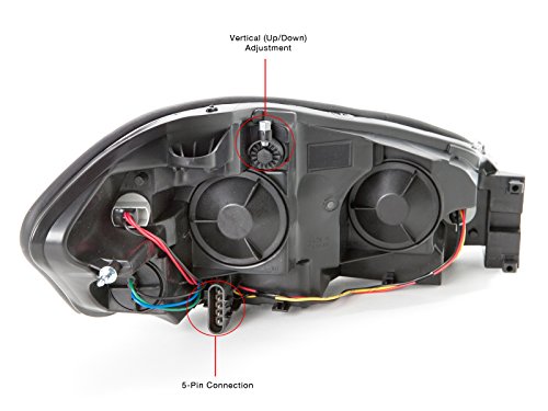 Perde Chrome Housing Halogen Headlights Compatible With 06-13 Chevrolet Impala 14-16 Chevy Impala Limited 06-07 Monte Carlo Includes Left Driver And Right Passenger Side Headlamps #TOP1