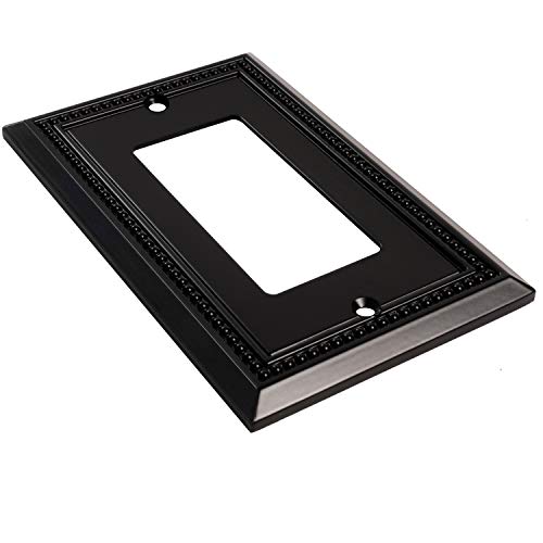 Image of Henne Bery Sunken Pearls Heavy Duty Switch Plate /Wall Plate /Outlet Cover (Single Decorator 3PK, Matte Black)