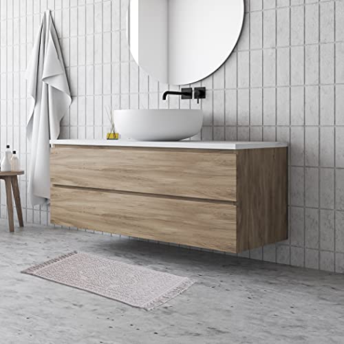 French Connection - Nellore Bath Mat, Woven And Beaded Bathroom Rug, 100% Cotton, Premium Bathroom Decor, Machine Washable, Measures 17 X 28, Light Grey #TOP1