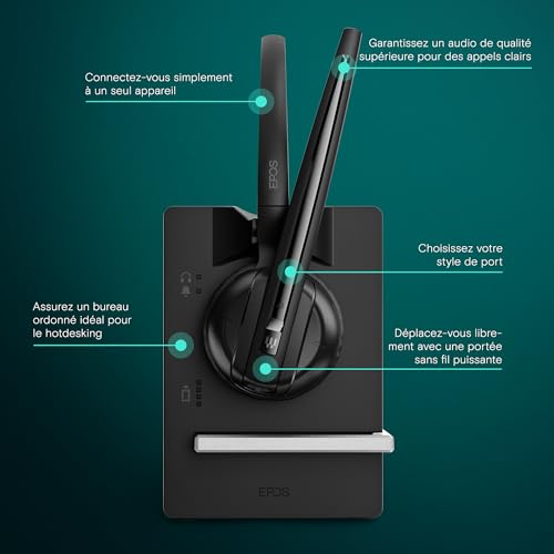 Casque EPOS IMPACT D 10 Phone sans fil DECT avec réduction de bruit - vue 3