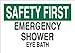 Brady 73455 Premium Fiberglass Eye Protection Sign, 14" X 20", Legend "Emergency Shower Eye Bath"