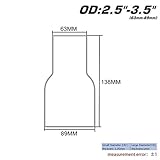 tubo de escape tk gmax  EPMAN TK-BJ OD:2 pulgadas, 2.25 pulgadas, 2.75 pulgadas, 3 pulgadas, 3.5 pulgadas, conector universal de tubo de escape a componente (OD:2.5 a 3.5 pulgadas)