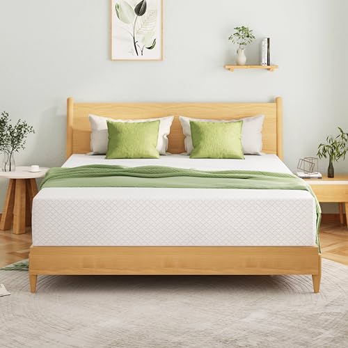 EGOHOME Cal King Size Memory Foam Mattress, 12 Inch Bed Mattress in a Box with Cooling Green Tea Gel, Relieve Pressure with Medium Support, CertiPUR-US Certified, 84''L x 72''W, White