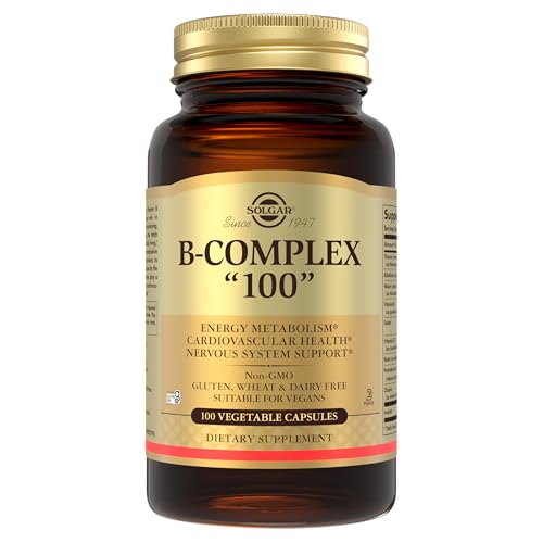 Solgar Vitamin B-Complex 100 Extra High Potency Vegetable Capsules - Pack of 100 - Supports Mental Performance and Reduces Fatigue - Vegan