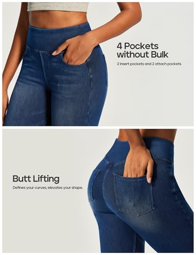 Image of Heathyoga Yoga Pants with Pockets Extra Soft Leggings with Pockets for Women Non See-Through High Waist Workout Leggings