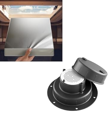 WanDwel RV Skylight Insulator Cover 14x14 + Metal Camper Plumbing Vent Cap