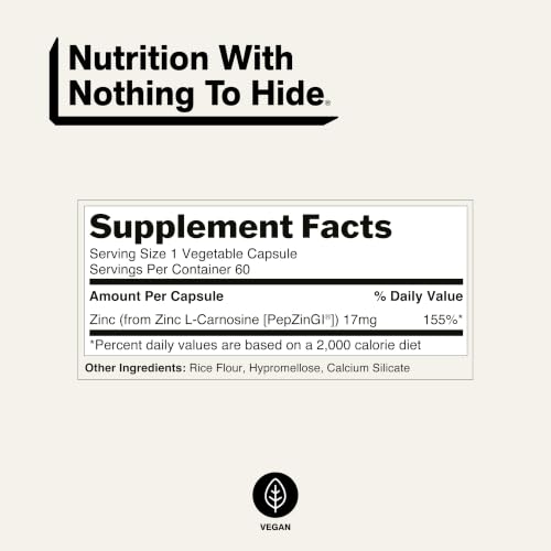 Naked Zinc Carnosine PepZin GI Supplement