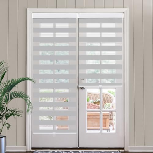 SEEYE Cordless Zebra Blinds for Window, French Door Blinds...