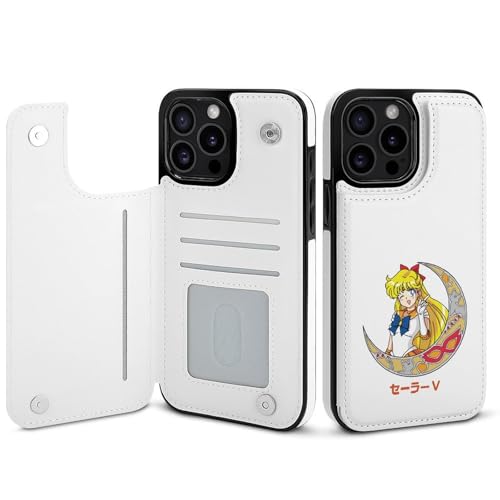 iPhone15ProMax用ケース 手帳型 美少女戦士セーラームーン スマホケース 財布型 アイフォン15ProMax用ケース おしゃれ 軽量 背面 携帯カバー カード収納 スタンド機能 PUレザー 耐衝撃