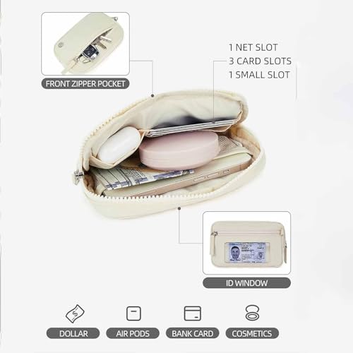 The Iris' Wallet 2nd Gen, The Iris Pouch Wristlet Zip Card Case with ID Window, Wristlet Wallets Nylon Quilted Wallet2
