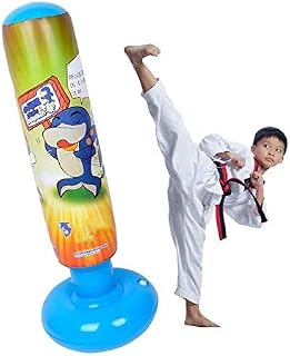 Free Standing Punch Bag Inflatable Punching Bag Inflatable Children Boxing Bag Thicken Column Free-standing Punch Bag Boxing Target Bag for Kids Fitness Home Gym