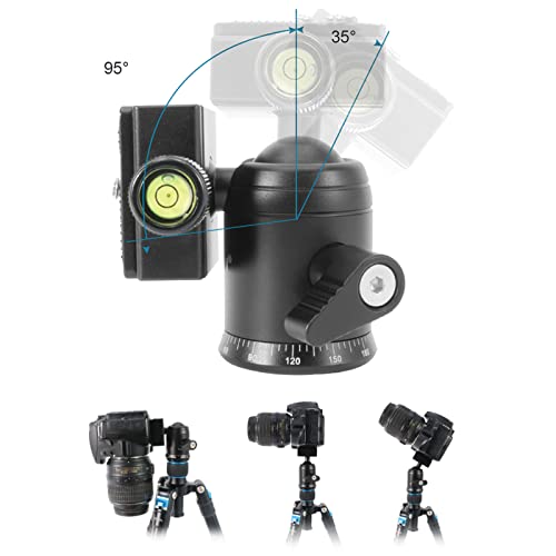 Rótula de bola QB-30A con centro de baja gravedad para trípode de cámara réflex 6