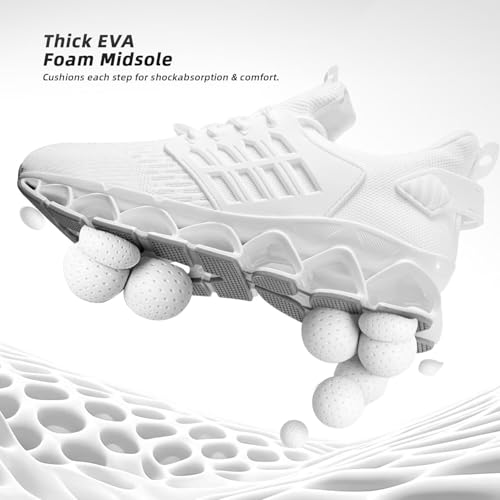 Image of Mens Slip on Walking Running Shoes Blade Tennis Casual Fashion Sneakers Comfort Non Slip Work Sport Athletic Trainer