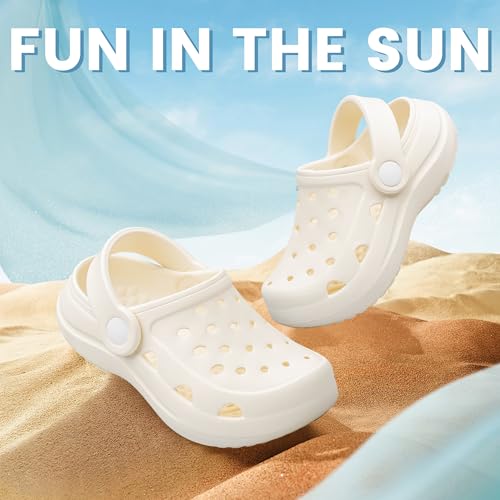 Image of vibdiv Boys Girls Clogs Kids Garden Shoes Unisex Child Cartoon Slides Sandals Beach Slipper Indoor Outdoor(Toddler /Little Kids /Big Kids)