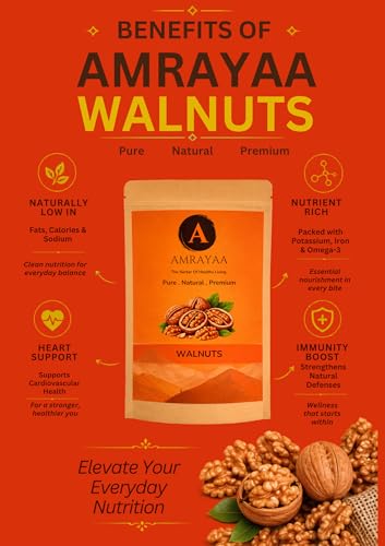 Image of AMRAYAA Premium Walnut Kernels 250g | Dried Akhrot Giri, Fresh