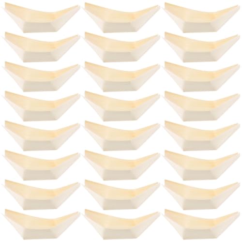 Platos de Madera Uonlytech 50 piezas 2.5 pulgadas miniatura 1