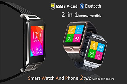 Indigi® Universal Smart Watch & Phone Bluetooth Built-In Camera Unlocked At&T Tmobile Straightalk (Silver) #TOP2