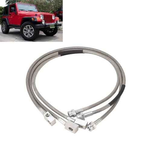 Kit de manguera de freno inoxidable de máxima resistencia para Jeep TJ YJ Cherokee XJ 89715 7