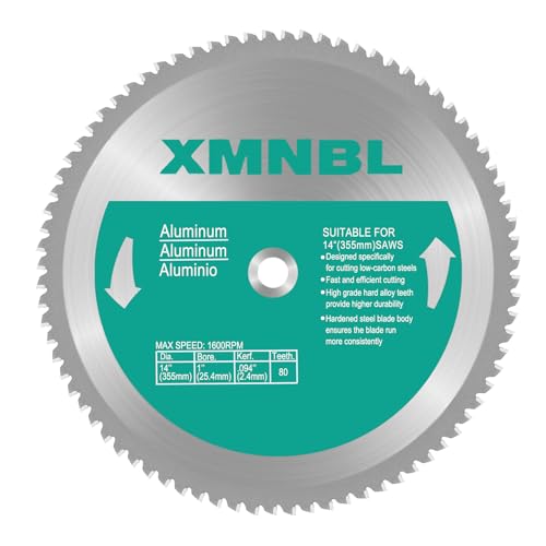 14 Inch 80 Teeth Aluminium Cutting Blade,Replacement for Evolution 14 Inch 80 Teeth Aluminium Cutting Blade,Compatible with Evolution S355CPSL,S380CPS,EVOSAW380,Dewalt DW872 and Other Cutting Saws