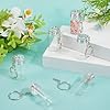 SUNNYCLUE 1 Box 10Pcs Mini Glass Bottles Keychain Message in a Bottle Keychains Bulk Alloy Empty Vials Jars with Platinum Iron Clasps and Cork Key Ring Chains for Crafts Jewelry Making DIY Necklace #3