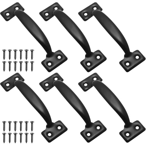 Opiniones de Tiradores los 5 más buscados. 46 Tiradores para Cajones 6 Piezas, manijas curvas para gabinetes de 5 pulgadas, tiradores curvos de color negro mate para accesorios de hardware para gabinetes de cocina (con...