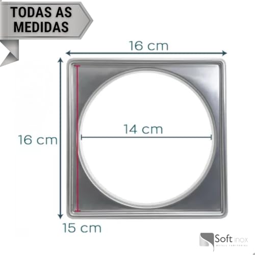 SOFTINOX Porta Grelha de Aço Inoxidável para Ralo, 15 cm, Softinox