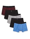 ostseebad schwarzort Stretch-Baumwolle find. Herren Shorts aus Baumwolle, 5er-Pack, Multicoloured (Blk/Blue/Grey Floral), XL, Label: XL